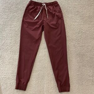 Cove USA Jogger Pants Mens Medium Maroon Stretch Performance Activewear